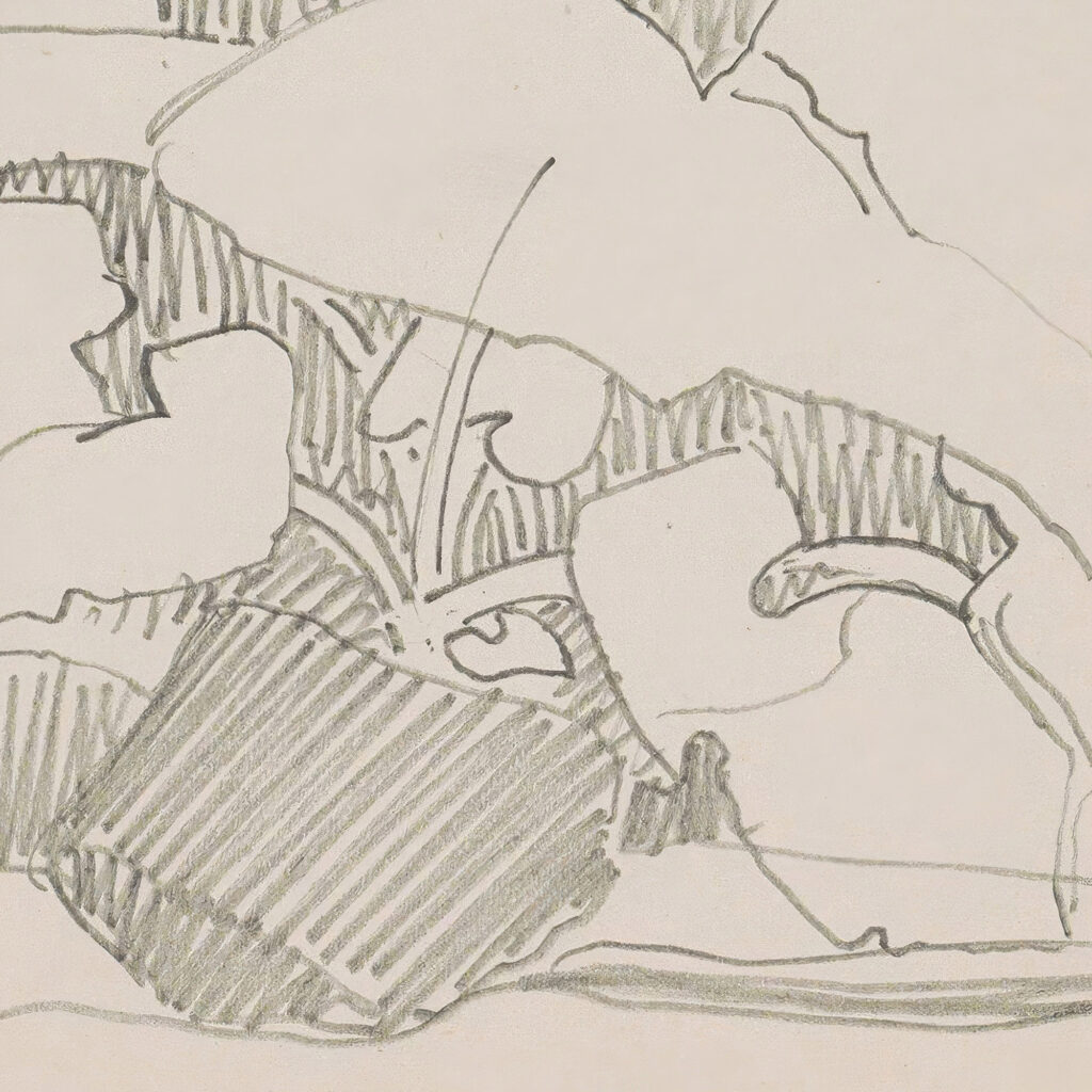 Plant en hangende takken met bladeren 1916 Reijer Stolk 8 mockup