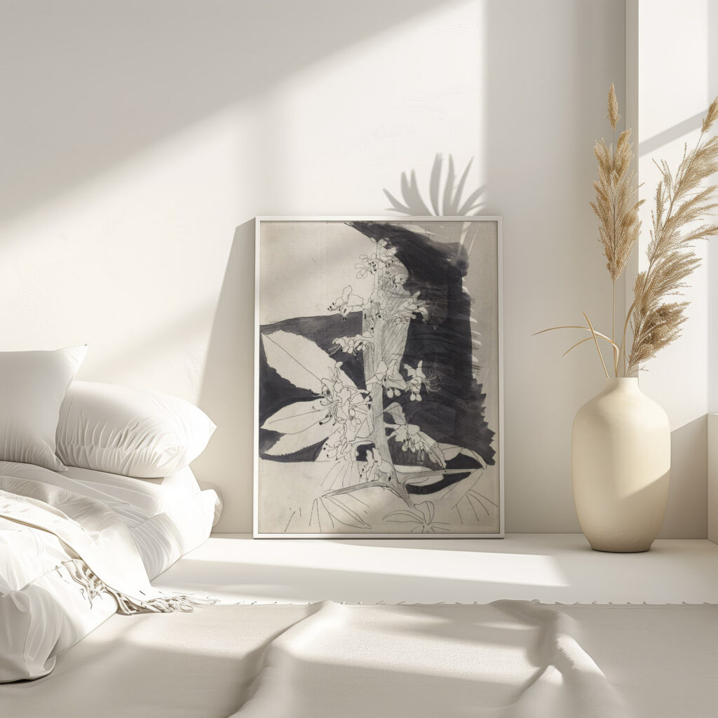 Plantstudie brandnetel 1874 Carel Adolph Lion Cachet 4 mockup