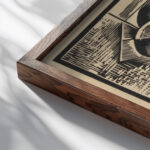 Please From the Veraikon Album 1915 Bohumil Kubista close up dark wood mockup