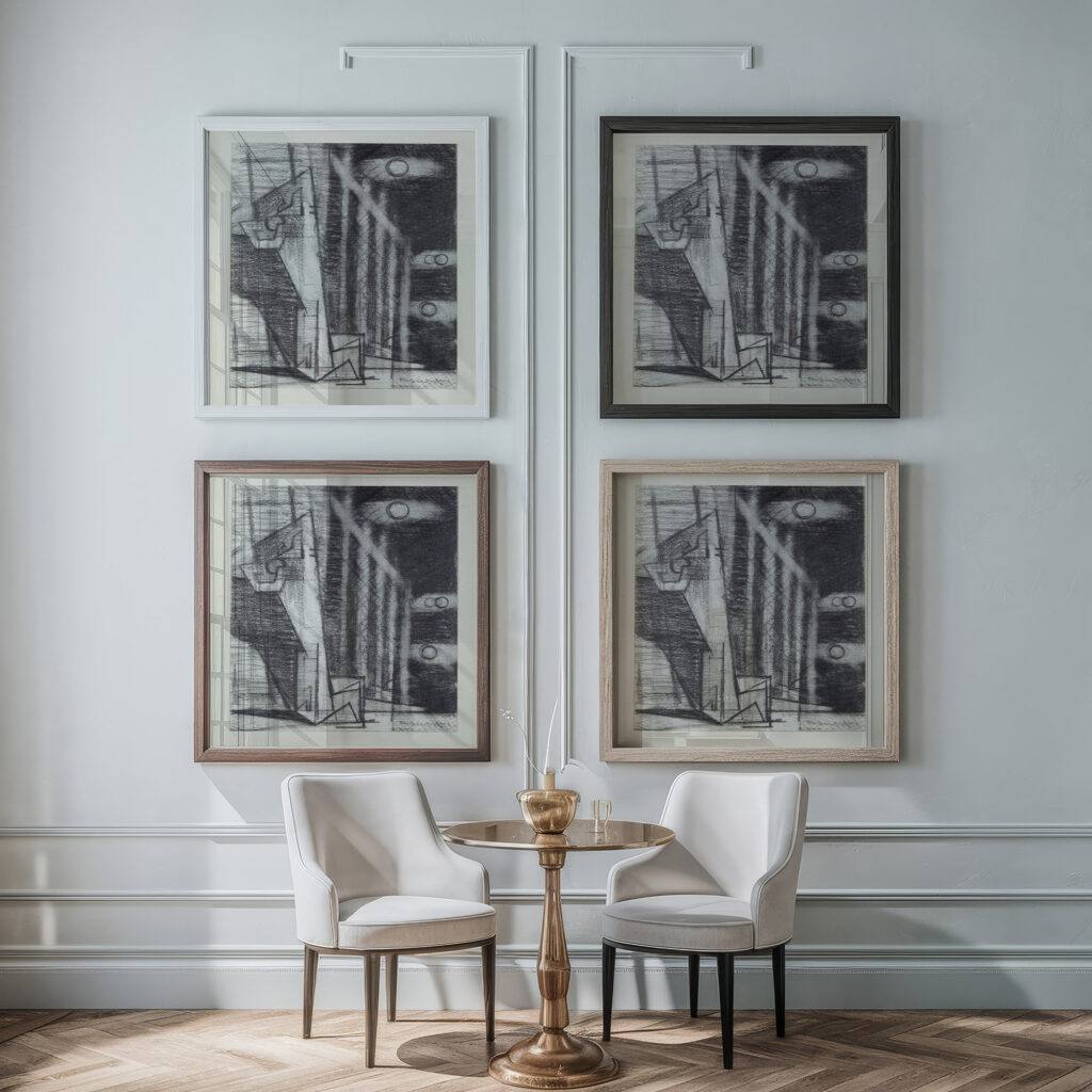 Plusieurs lunes 1930 Louis Marcoussis framed posters mockup