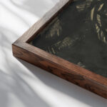 Podobizen zeny 1922 Konstantin Bauer close up dark wood mockup