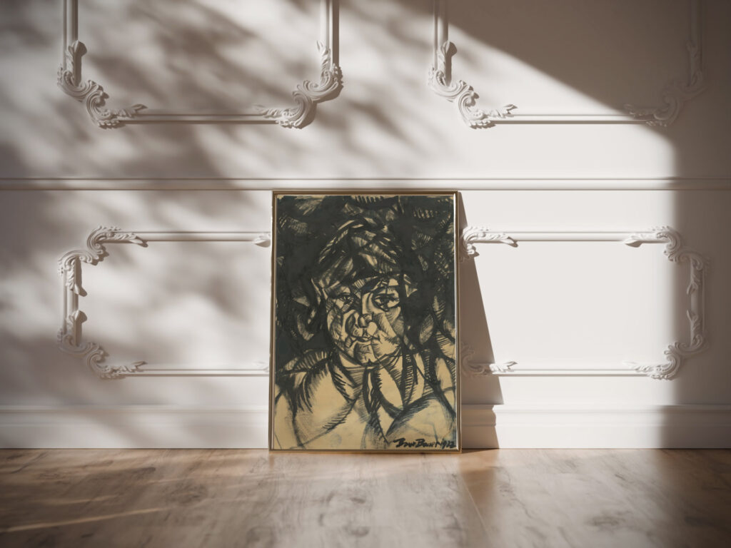 Podobizen zeny 1922 Konstantin Bauer video mockup