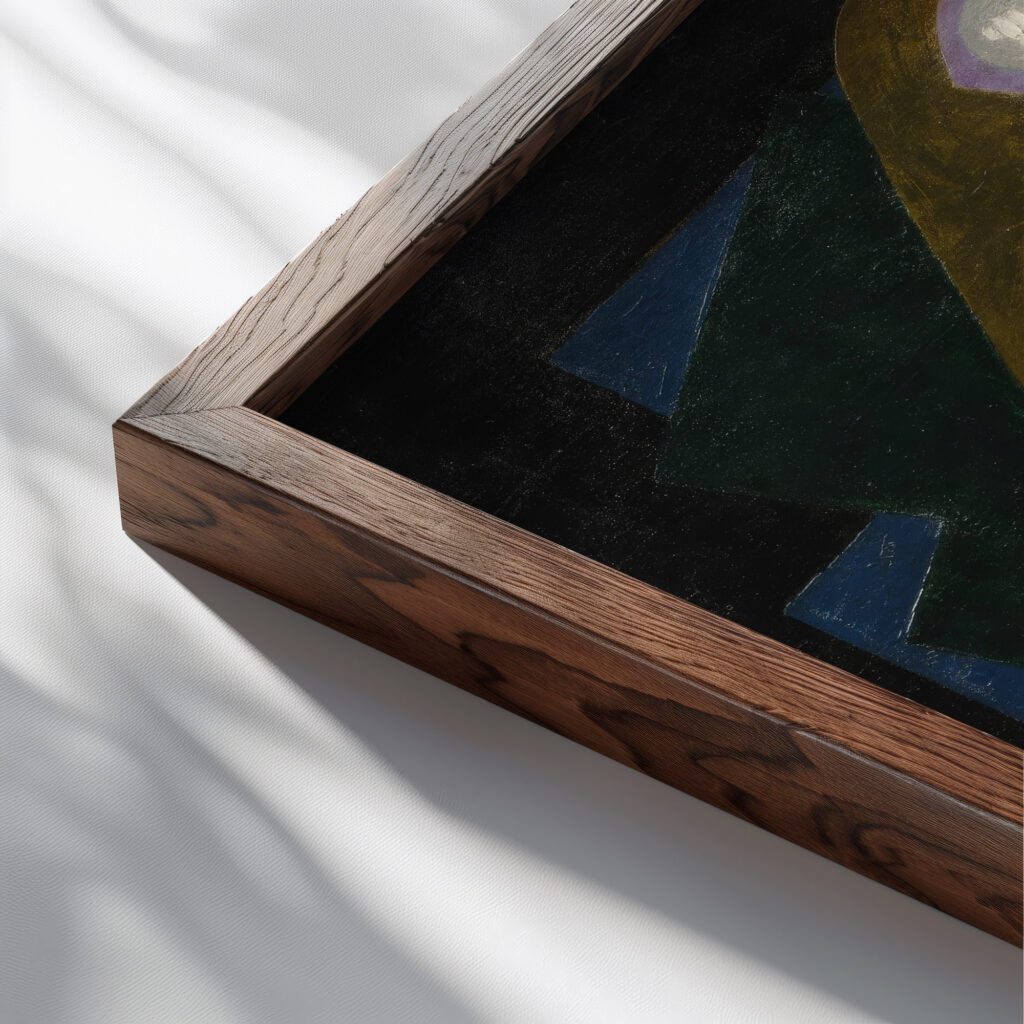 Poeme onirique 1922 Albert Gleizes close up dark wood mockup