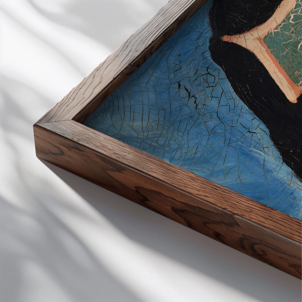 Poete espagnol circa 1938 1939 Francis Picabia close up dark wood mockup