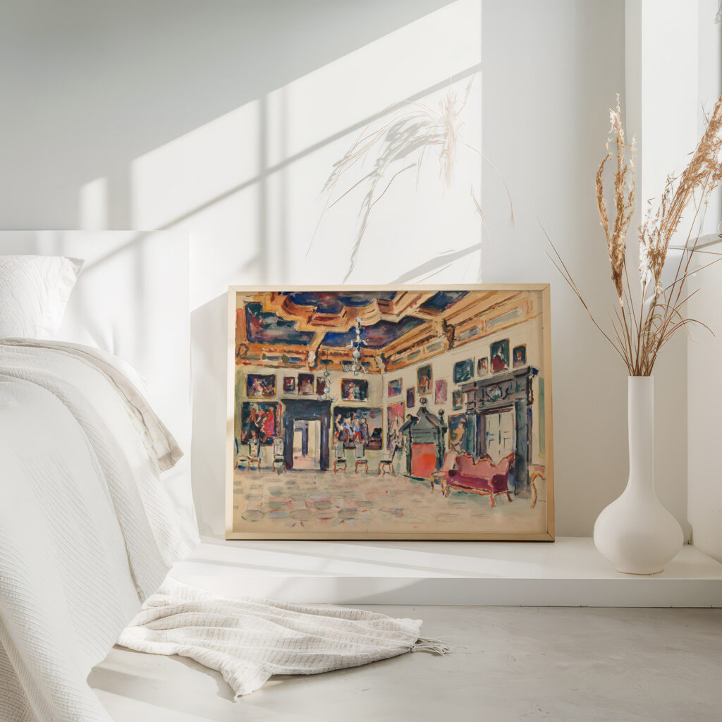 Pokoj Karmazynowy w Palacu w Podhorcach 1940 Ivan Ivanec 1 4 mockup