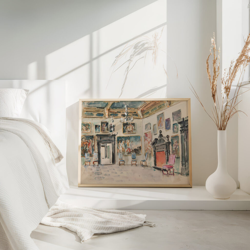 Pokoj Karmazynowy w Palacu w Podhorcach 1940 Ivan Ivanec 4 mockup