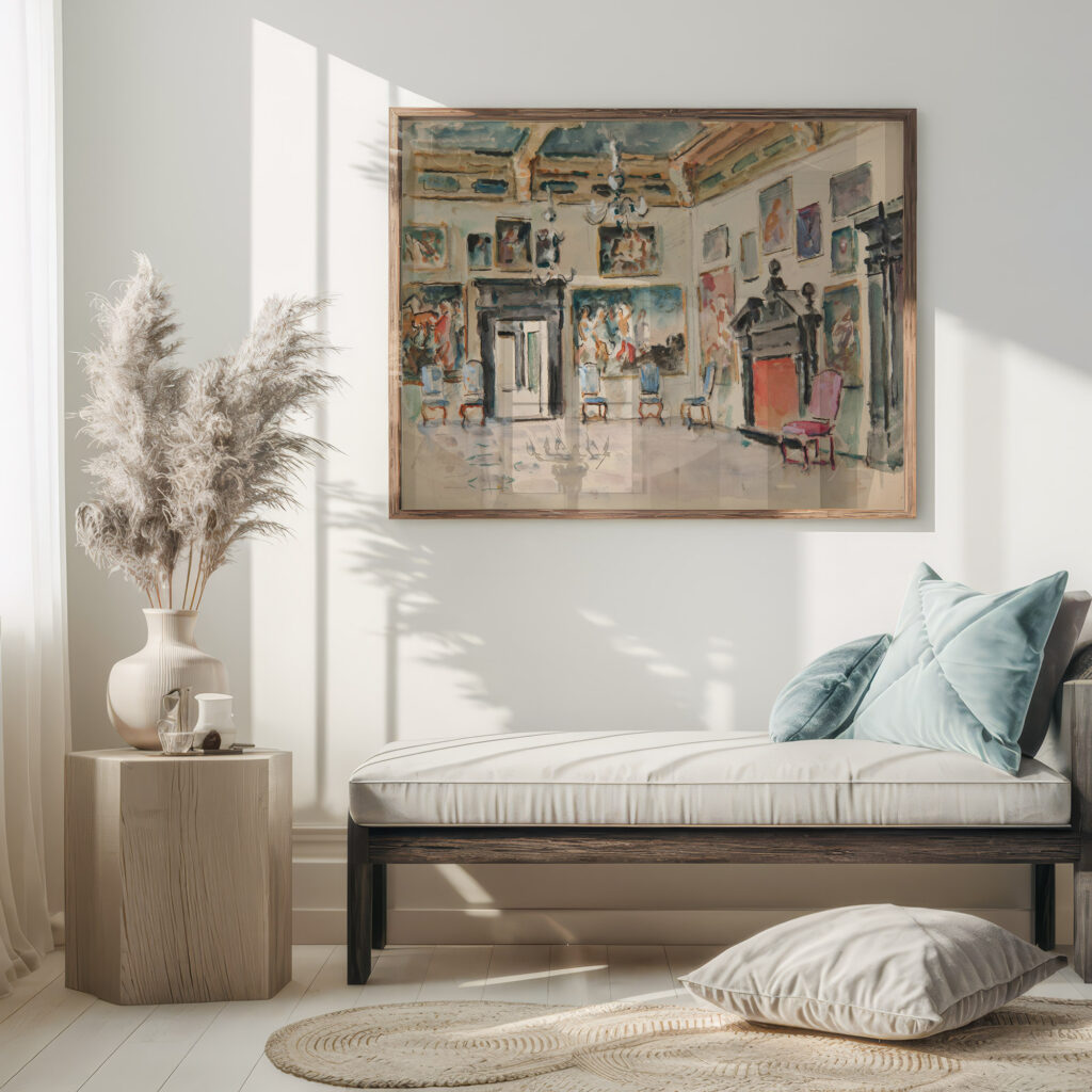 Pokoj Karmazynowy w Palacu w Podhorcach 1940 Ivan Ivanec 5 mockup