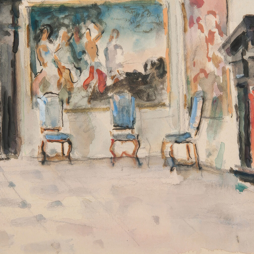 Pokoj Karmazynowy w Palacu w Podhorcach 1940 Ivan Ivanec 8 mockup