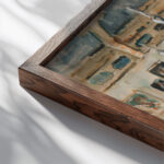 Pokoj Karmazynowy w Palacu w Podhorcach 1940 Ivan Ivanec close up dark wood mockup