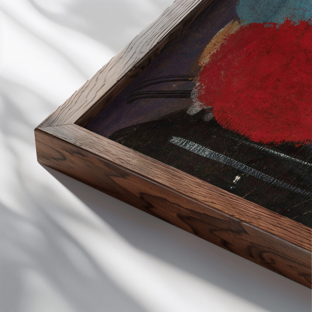 Pont Neuf – Rainy day 1909 Jan Rubczak close up dark wood mockup