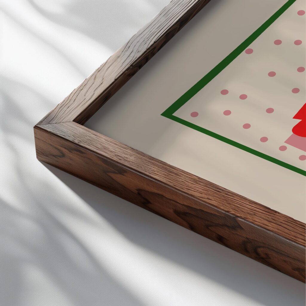 Poppies close up dark wood mockup