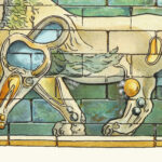 Portion of the Lions Frieze ffrom the Ancient Persian Palace at Susa 1912 James Ward 8 mockup