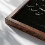 Portrait Edmund Schaeffer 1926 Albert Muller close up dark wood mockup