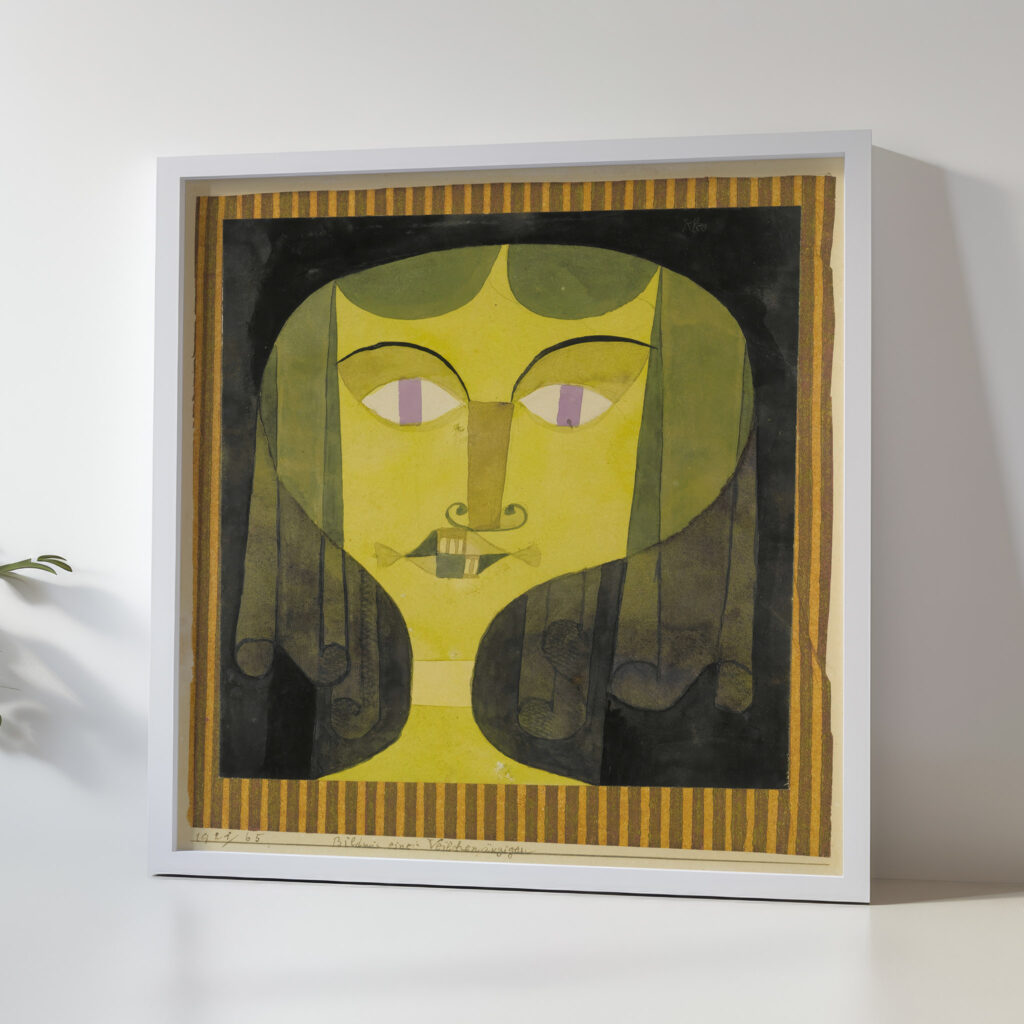 Portrait Of A Violet Eyed Woman 1921 Paul Klee 5 mockup