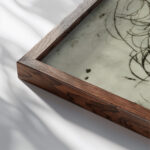 Portrait Schaeffer I 1925 Albert Muller close up dark wood mockup