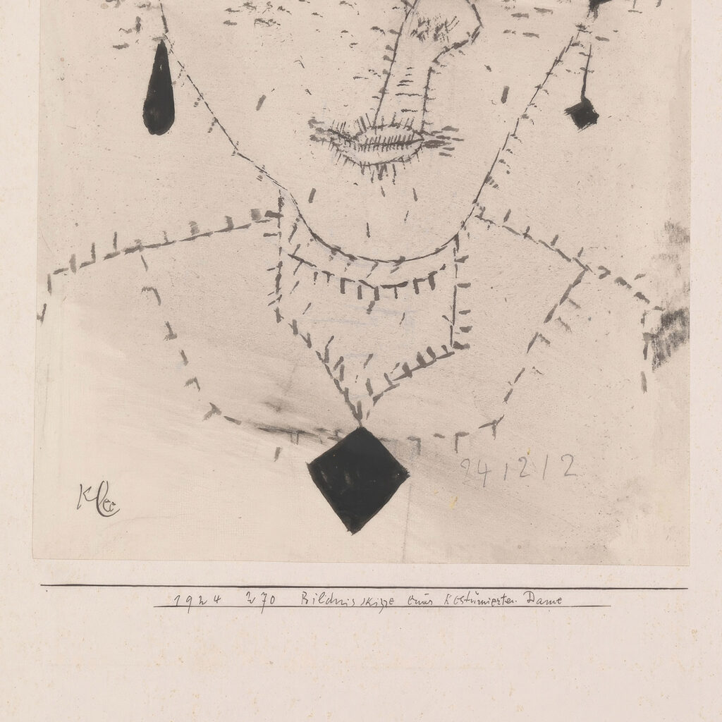 Portrait Sketch of a Costumed Lady 1924 Paul Klee 8 mockup