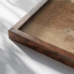 Portrait de Georges Hugnet 1930 Louis Marcoussis close up dark wood mockup