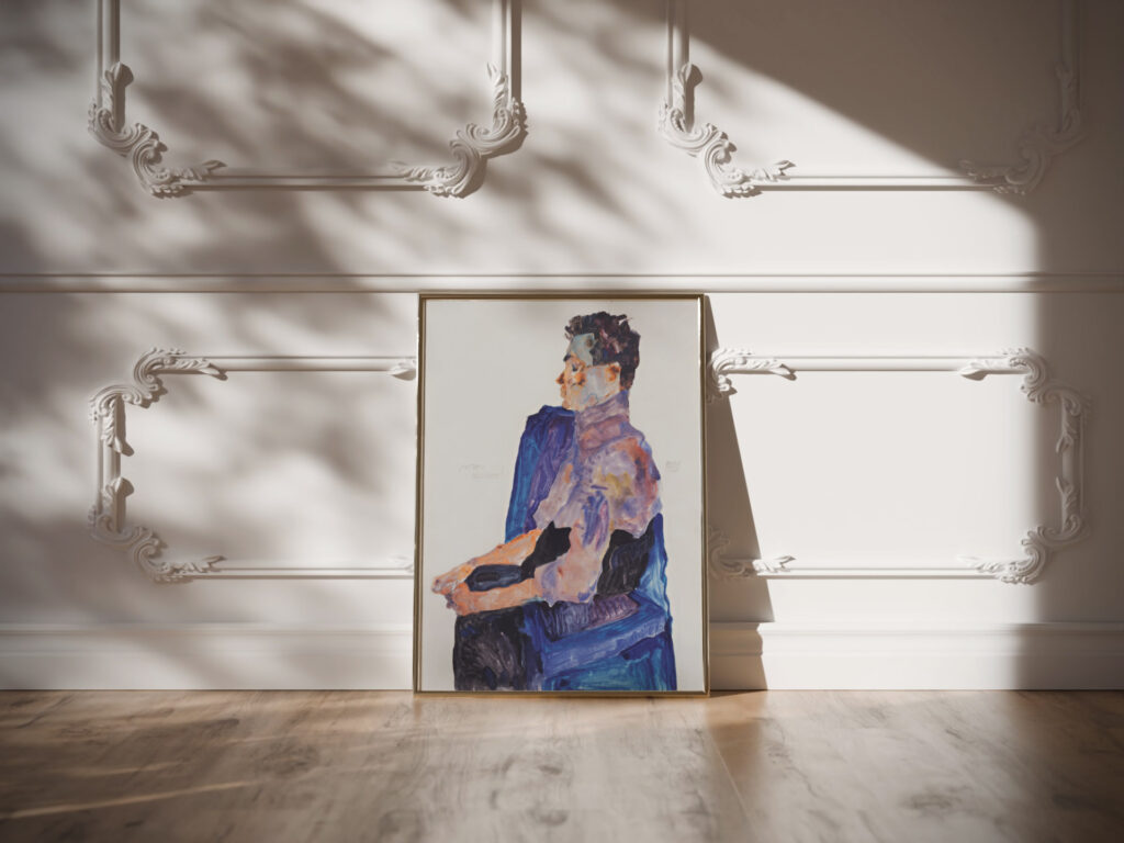 Portrait of Anton Peschka 1911 Egon Schiele video mockup