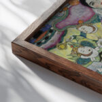 Portrait of Friederike Maria Beer 1916 Gustav Klimt close up dark wood mockup