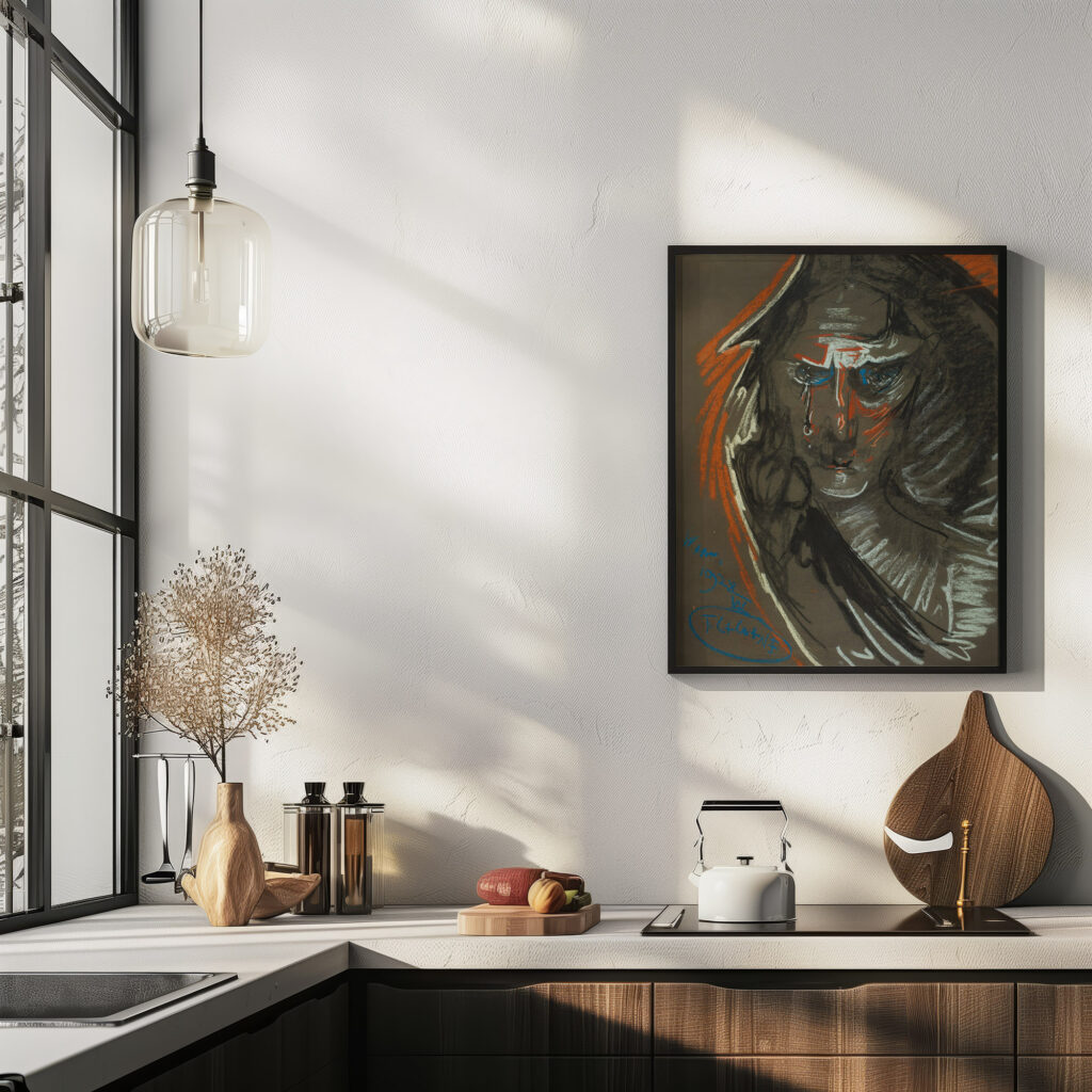 Portrait of Maria Kasprowiczowa ‘Weeping knight 1928 Stanislaw Ignacy Witkiewicz 6 mockup