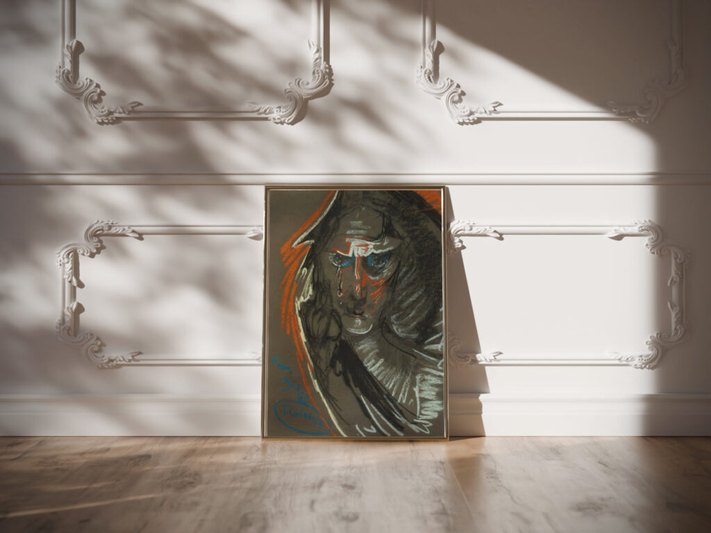 Portrait of Maria Kasprowiczowa ‘Weeping knight 1928 Stanislaw Ignacy Witkiewicz video mockup