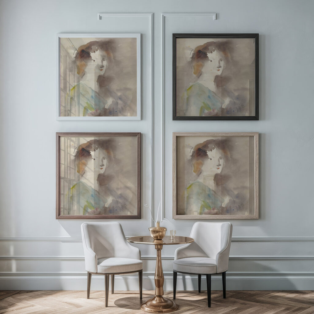 Portrait of a Woman Hercules Brabazon Brabazon framed posters mockup