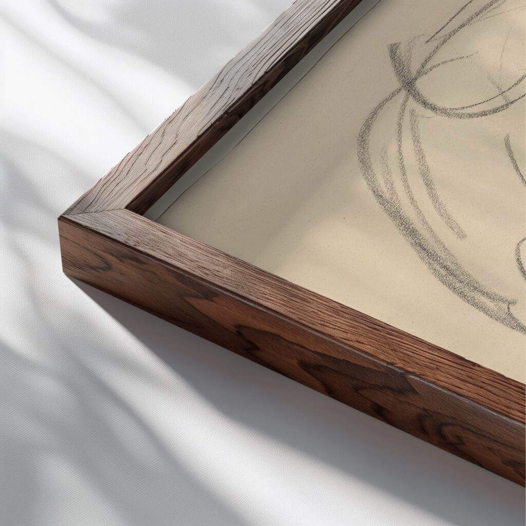 Portrat 1938 Ernst Ludwig Kirchner close up dark wood mockup