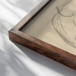 Portrat 1938 Ernst Ludwig Kirchner close up dark wood mockup