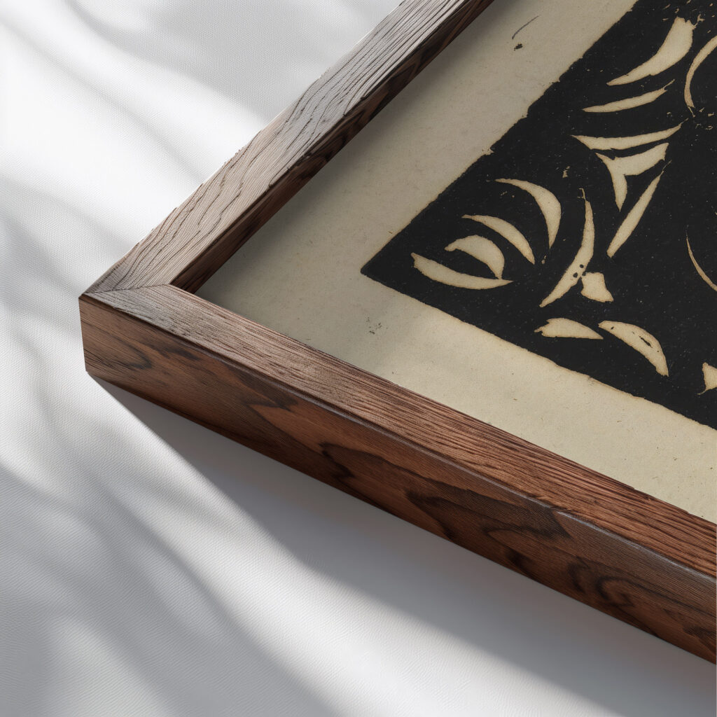 Portrat Max Pechstein 1906 Ernst Ludwig Kirchner close up dark wood mockup