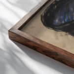 Portrat eines Hafenarbeiters 1930 Elfriede Lohse Wachtler close up dark wood mockup