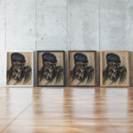 Portrat eines Hafenarbeiters 1930 Elfriede Lohse Wachtler framed posters mockup