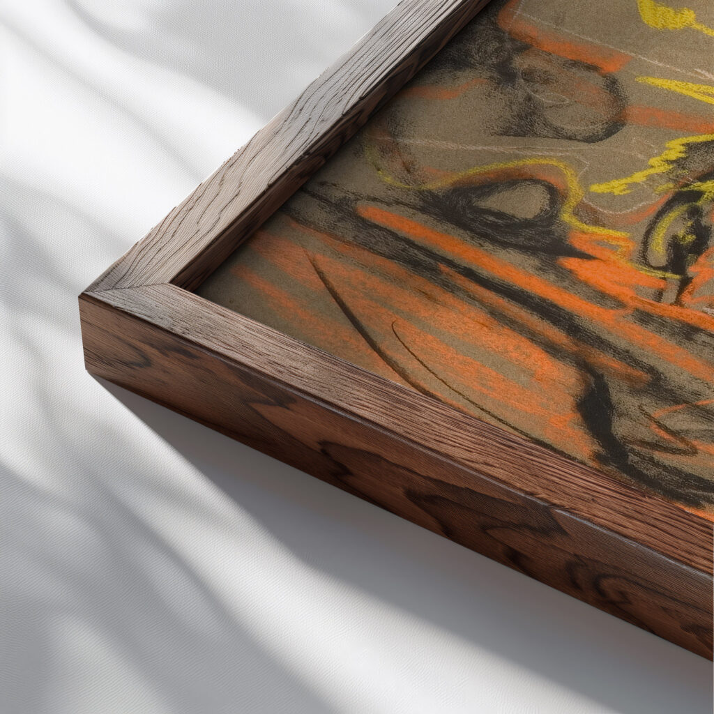 Portret Heleny Bialynickiej Birula 1927 Stanislaw Ignacy Witkiewicz close up dark wood mockup