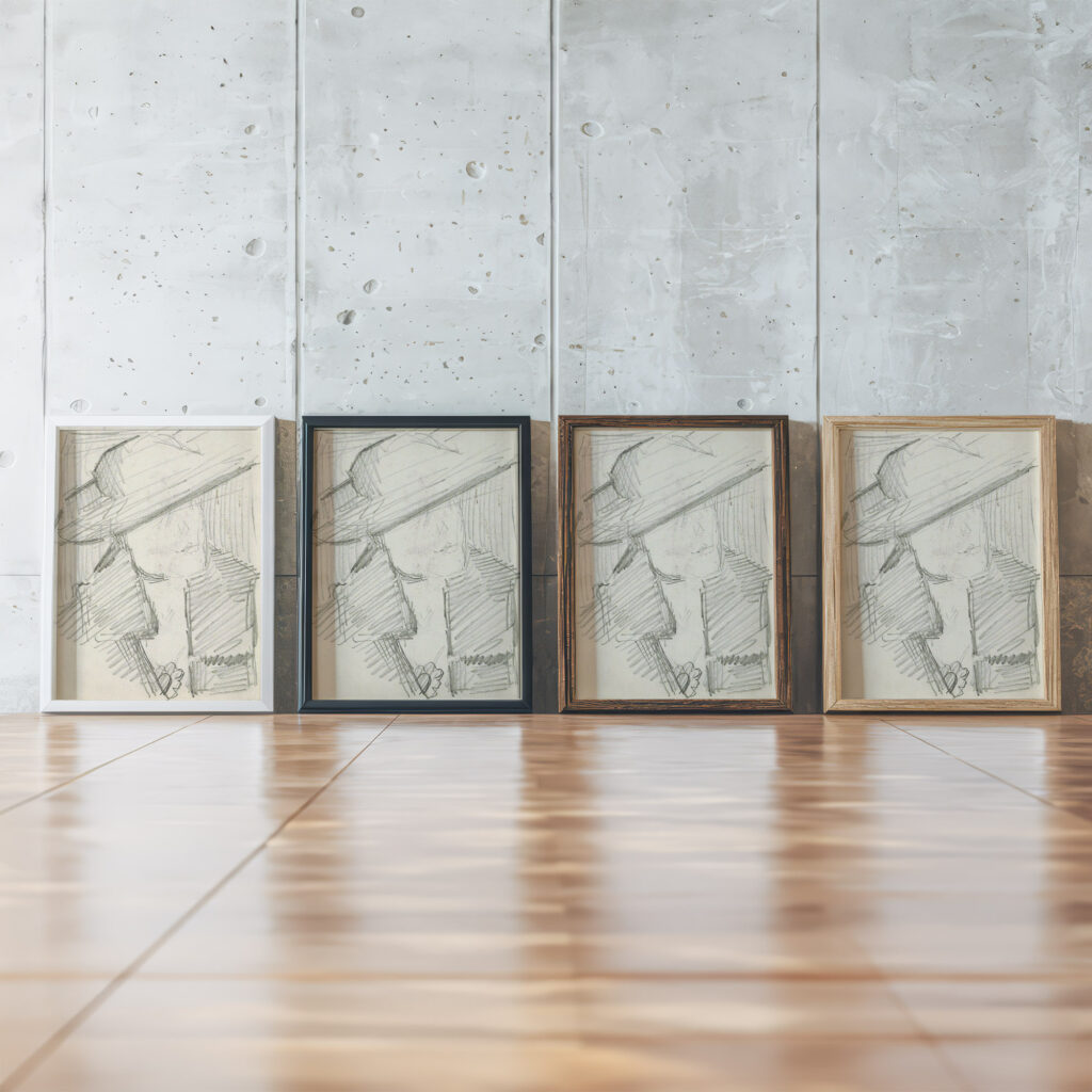 Portret van een vrouw met een hoed 1919 08 Reijer Stolk framed posters mockup