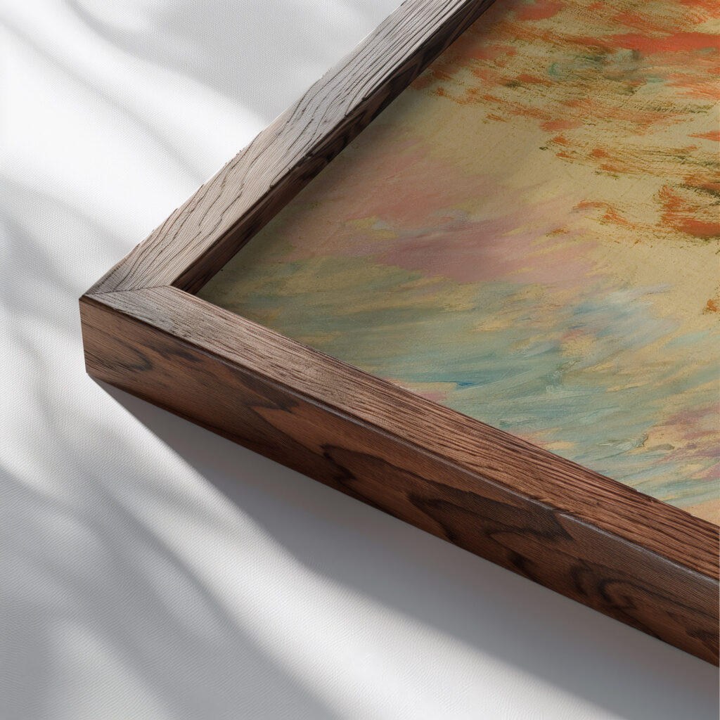 Portrett av dr. Chr. Rimestad 1920 Ludvig Karsten close up dark wood mockup