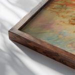 Portrett av dr. Chr. Rimestad 1920 Ludvig Karsten close up dark wood mockup