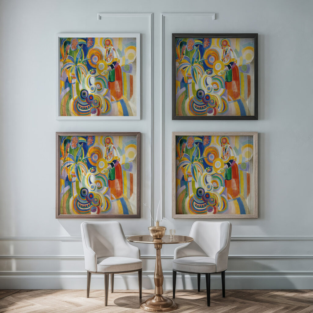 Portuguese Woman 1916 Robert Delaunay framed posters mockup