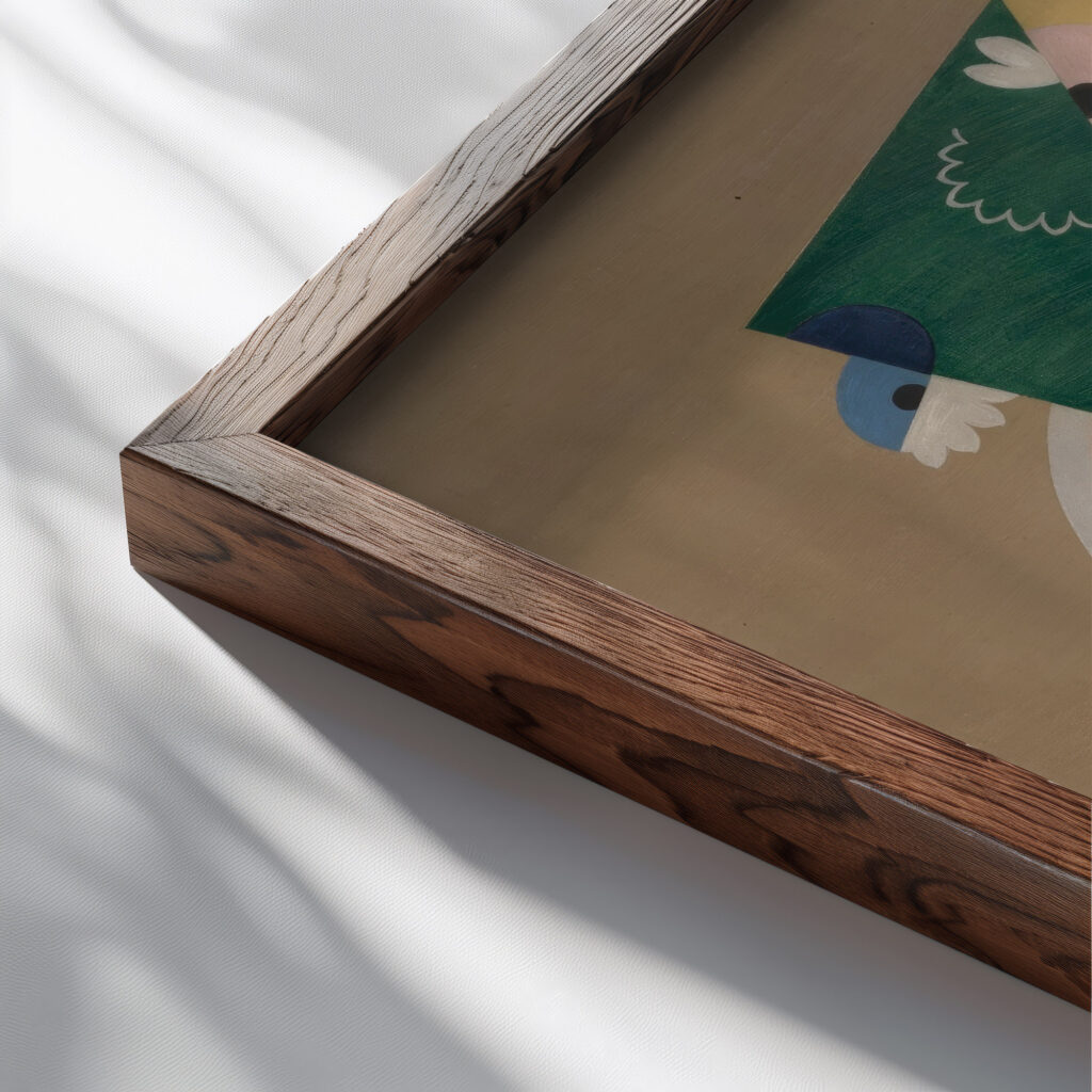 Pot de fleurs 1922 Georges Valmier close up dark wood mockup