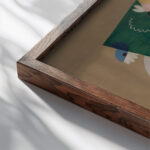 Pot de fleurs 1922 Georges Valmier close up dark wood mockup