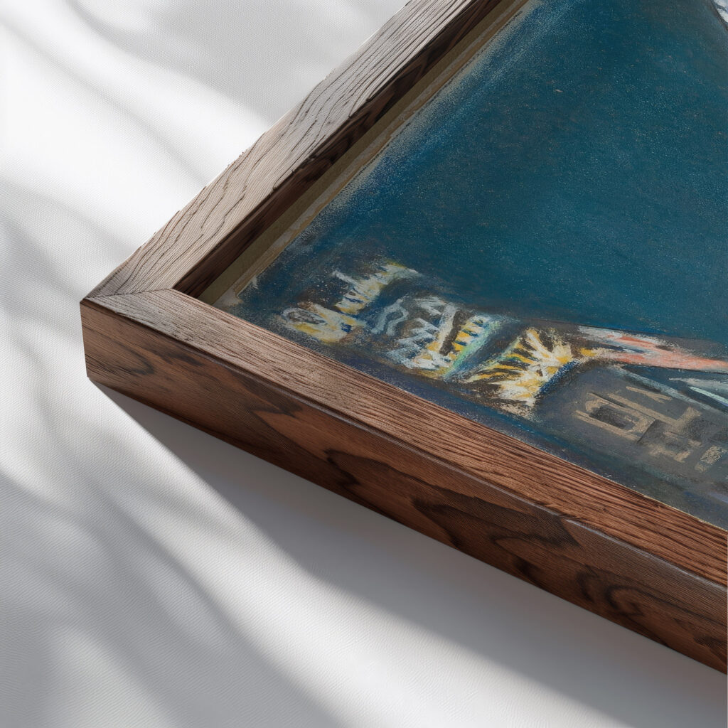 Potsdamer Platz ca 1929 Paul Paeschke close up dark wood mockup