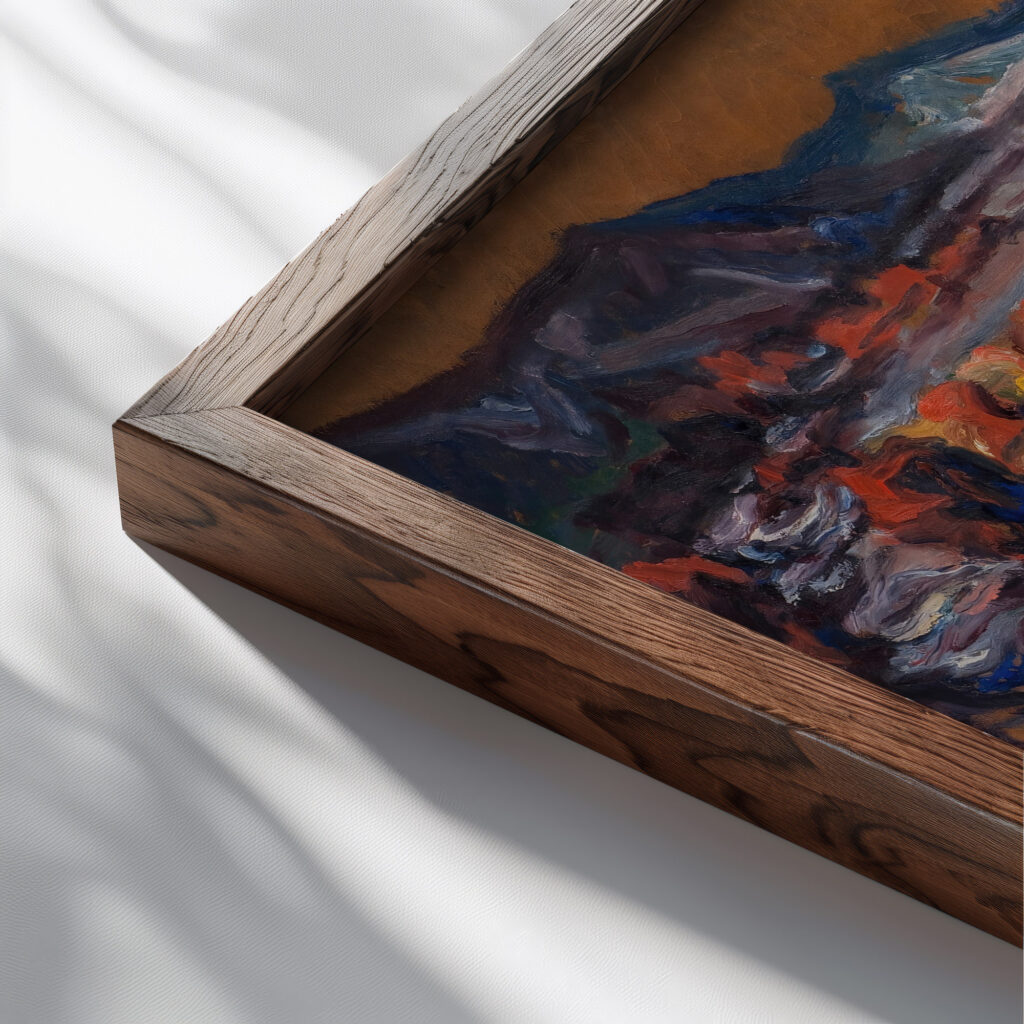 Powodz between 1930 and 1931 Oleks Nowakiwski close up dark wood mockup