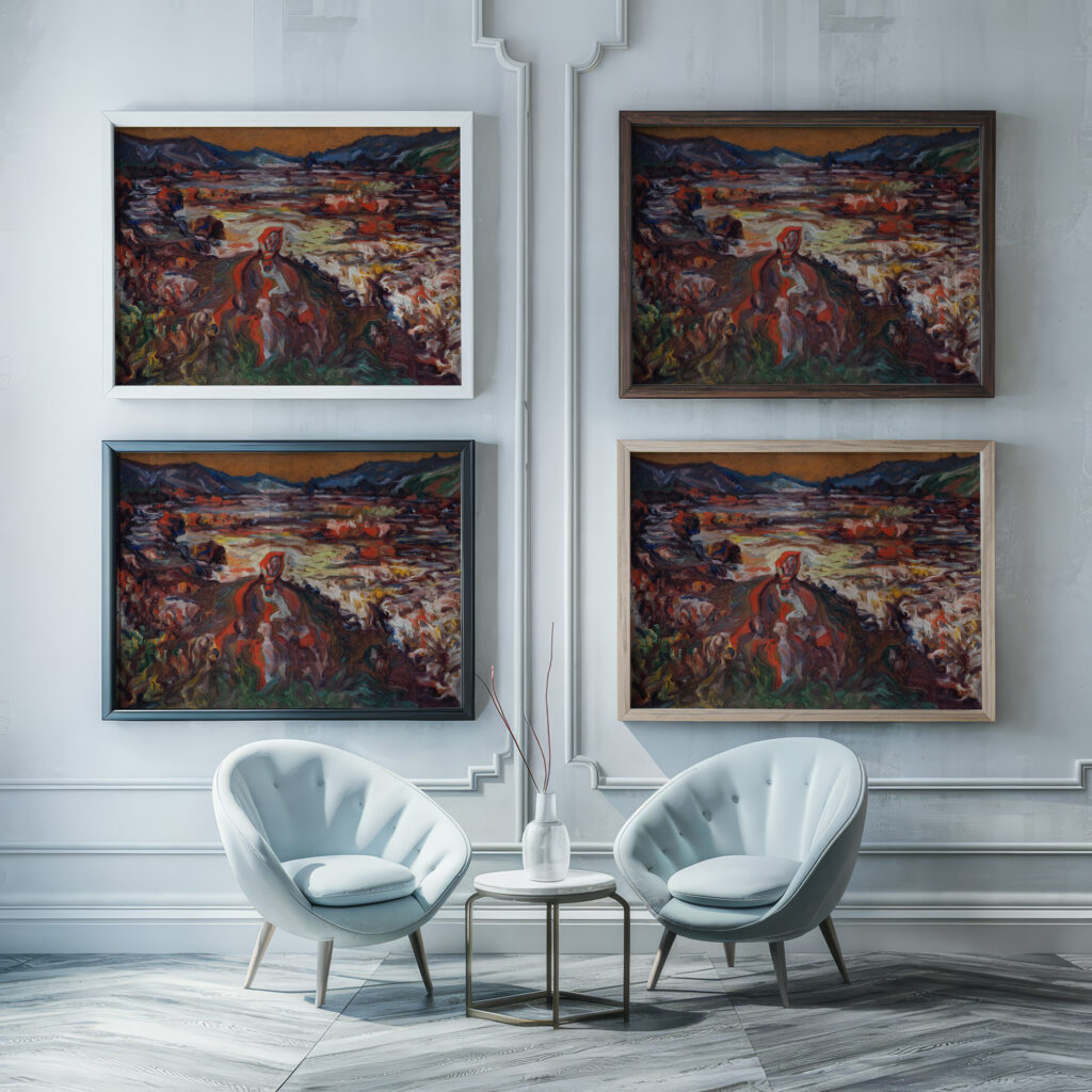 Powodz between 1930 and 1931 Oleks Nowakiwski framed posters mockup