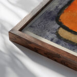 Praetendent Pretender 1939 Paul Klee close up dark wood mockup