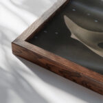 Prehistoric Animal ca. 1930 Hermann Post close up dark wood mockup