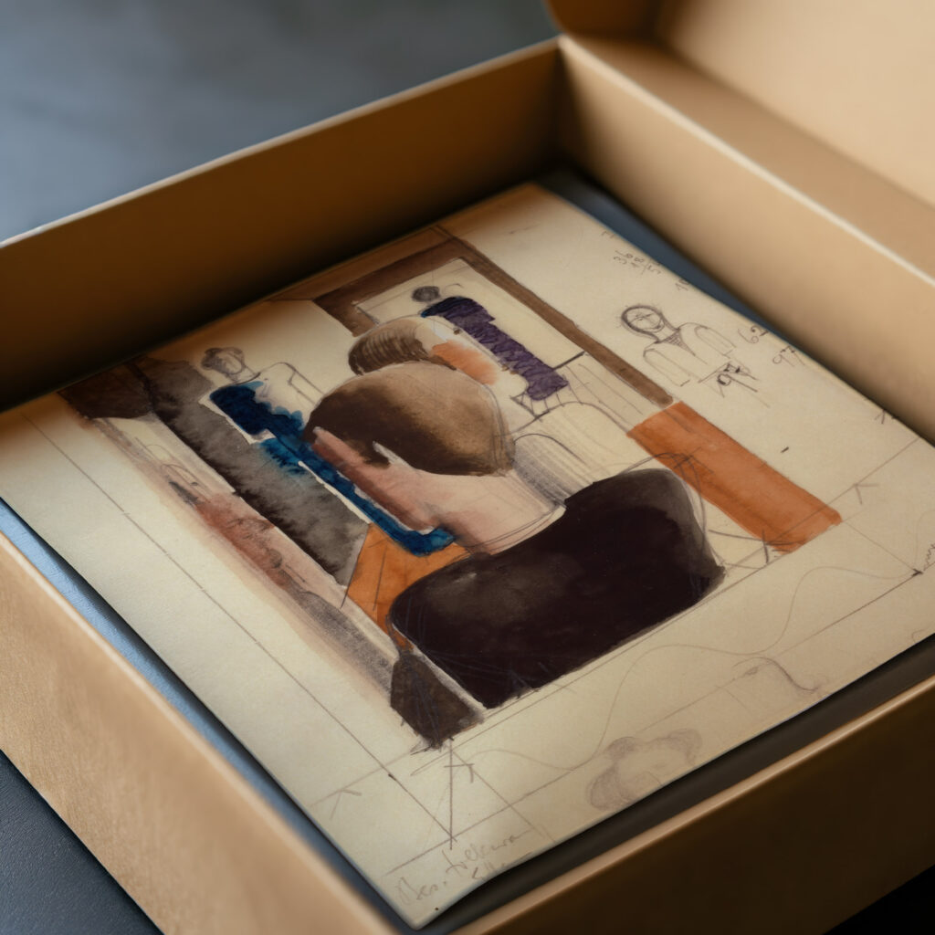 Preliminary Study for ‘Five Figures in Space Roman 1925 Oskar Schlemmer video mockup