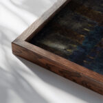 Preparation. Overall Composition III 1922 Otto Meyer Amden close up dark wood mockup