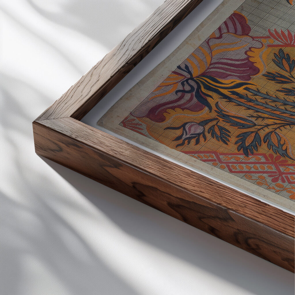 Preparatory Design for Si 1710–30 Unknown close up dark wood mockup