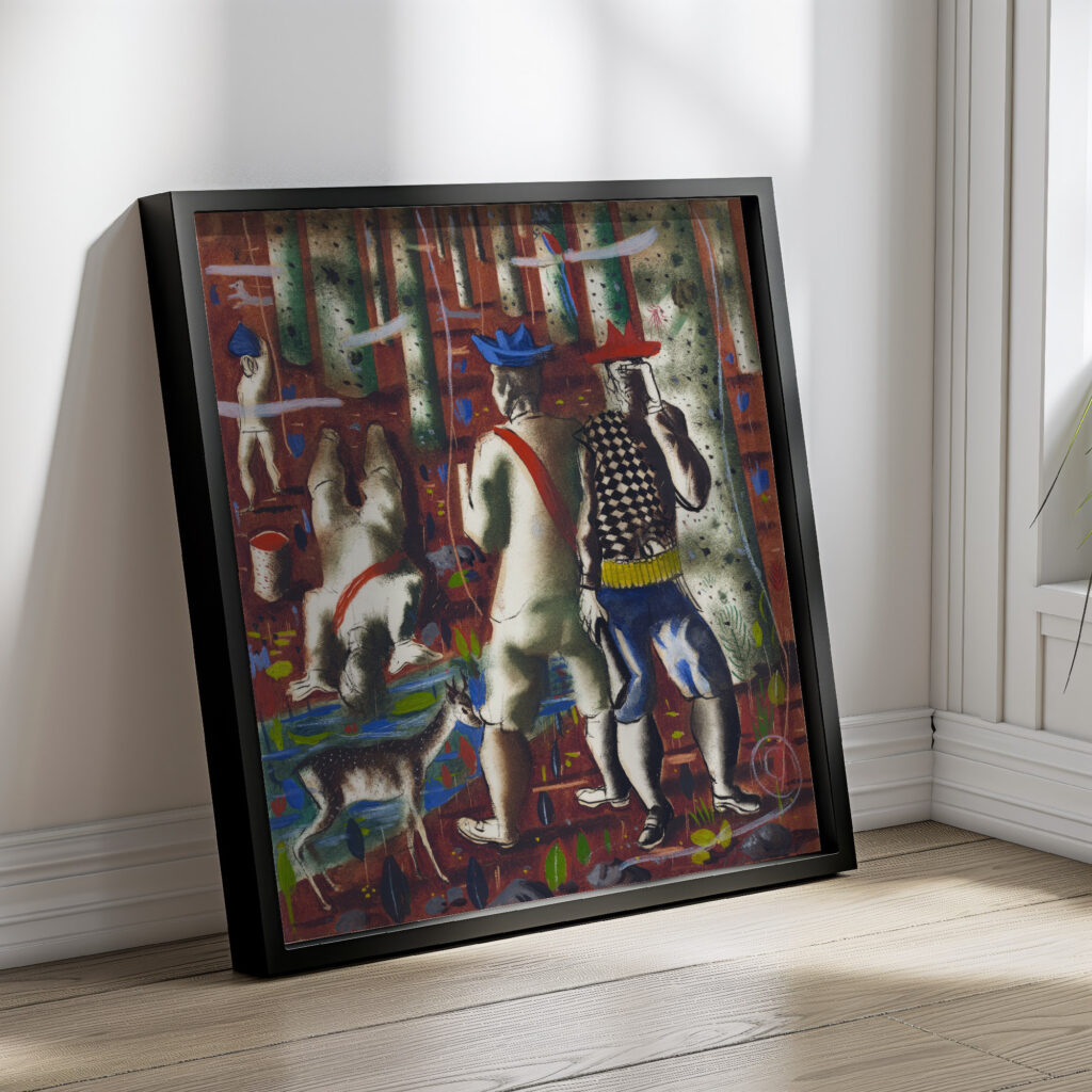 Preparatory drawing for ‘Entry into the forest 1941 Candido Portinari 4 mockup