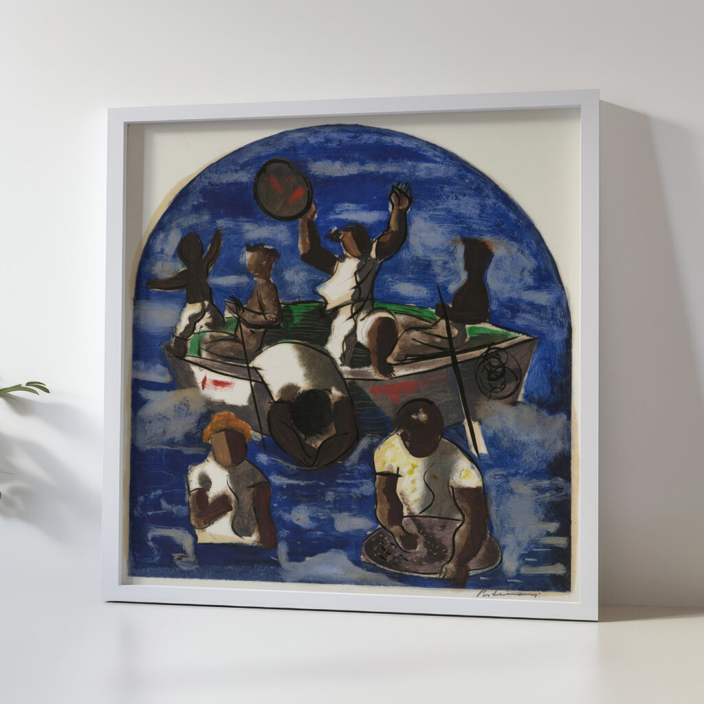 Preparatory drawing for ‘Mining for Gold 1941 Candido Portinari 5 mockup