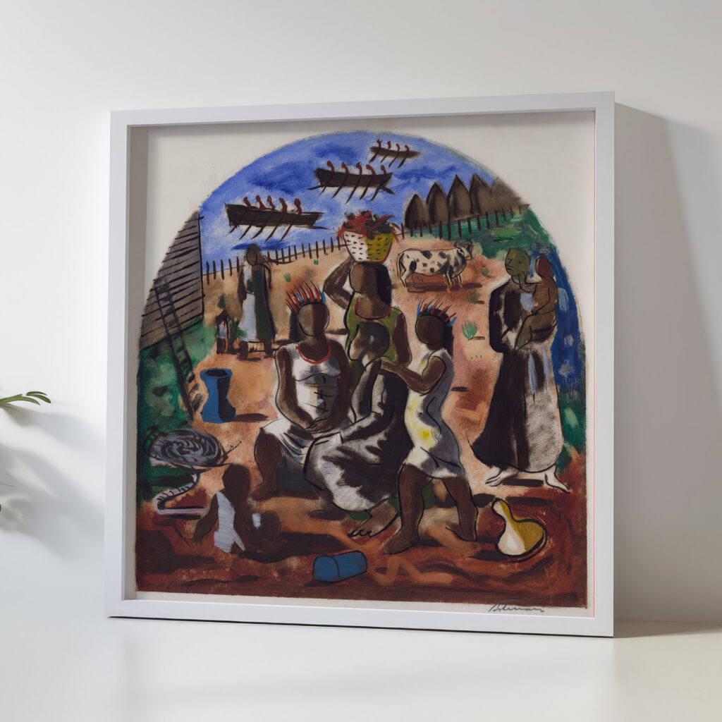 Preparatory drawing for ‘The teaching of the Indians 1941 Candido Portinari 5 mockup