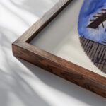 Preparatory drawing for ‘The teaching of the Indians 1941 Candido Portinari close up dark wood mockup